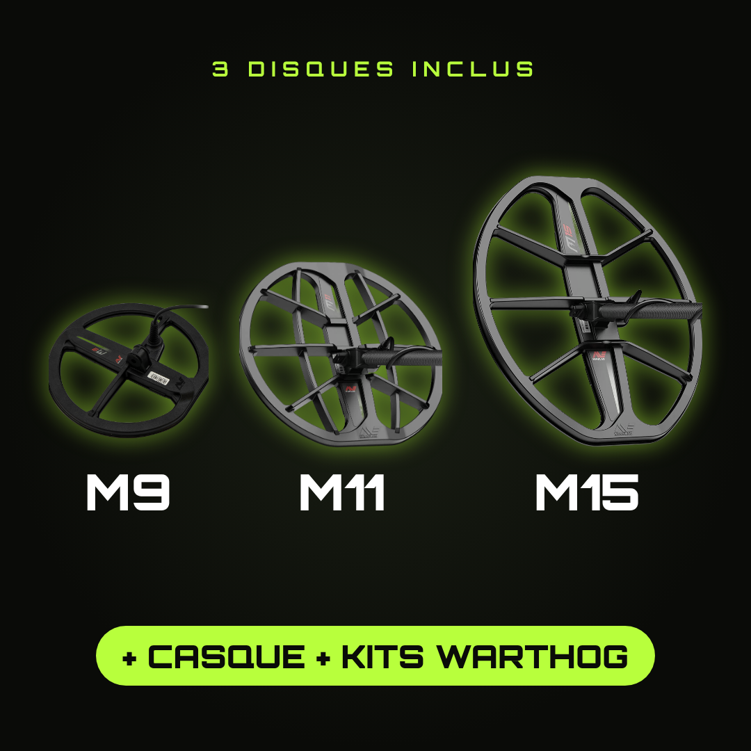 MINELAB MANTICORE --- DISQUE M9 - M11 - M15 + AVEC DU FULL WARTHOG ADVENTURES — photo 2